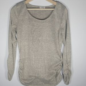 Cinch sleeve maternity top